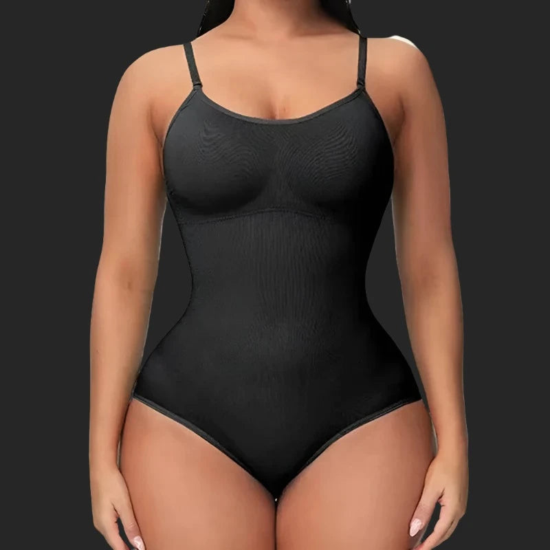 LuxeSeduct: Spaghetti Strap Bodysuit Compression Shapewear – Slim and Smooth